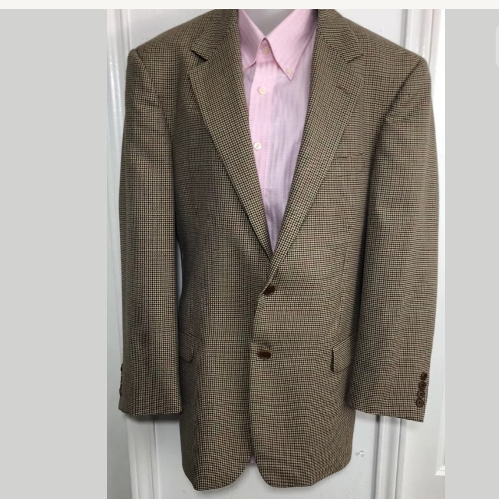 Brooks Brothers Mens 43R Brown 100 Wool Blazer